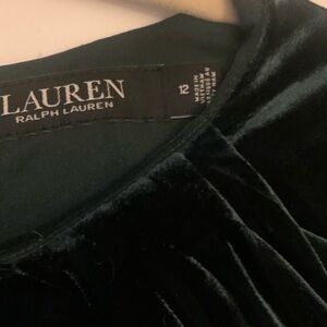 Ralph Lauren Deep Green Velvet Gown